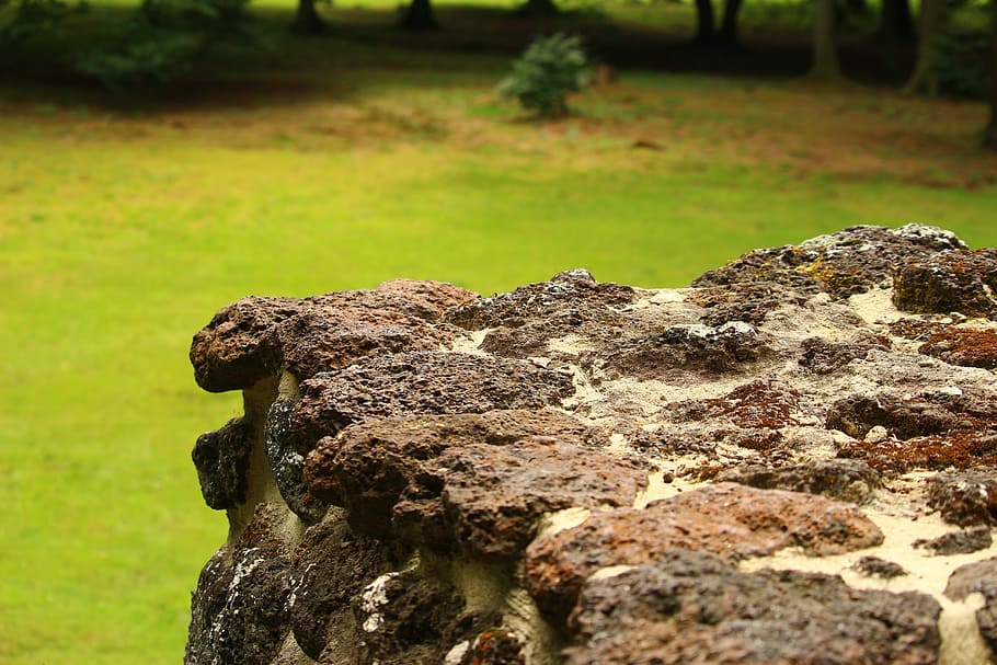 ruin, wall, rasenerz, clumping stone, lawn eisenstein, ludwigslust-parchim HD wallpaper