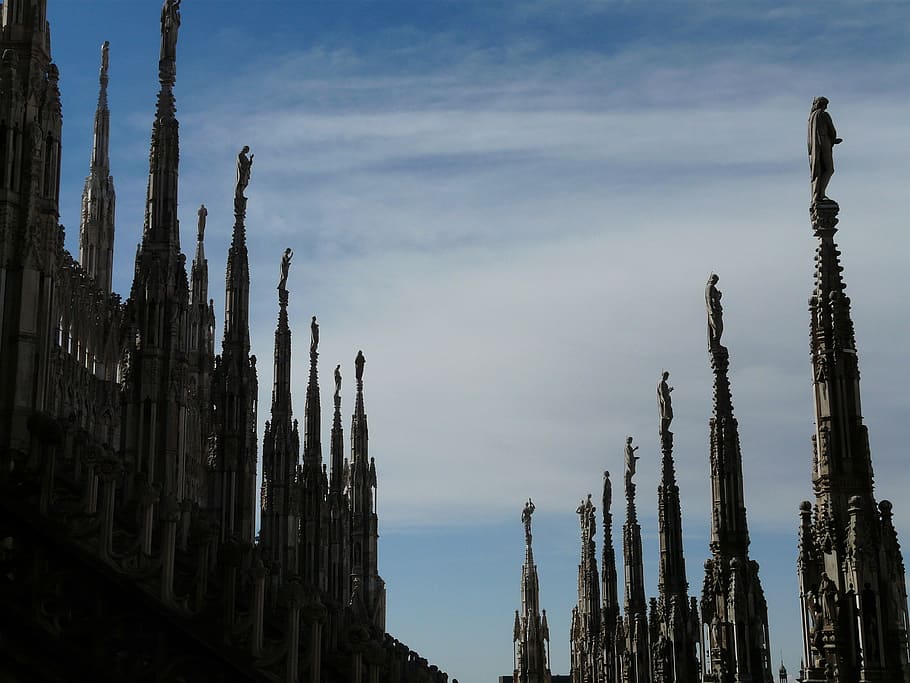 cathedral, milan, architecture, sky, nature, no people, cloud - sky HD wallpaper