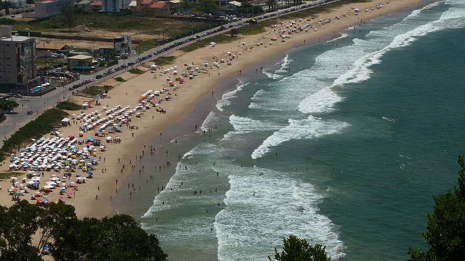 beach, brazil, brava beach, itajaí, santa catarina, water, HD wallpaper