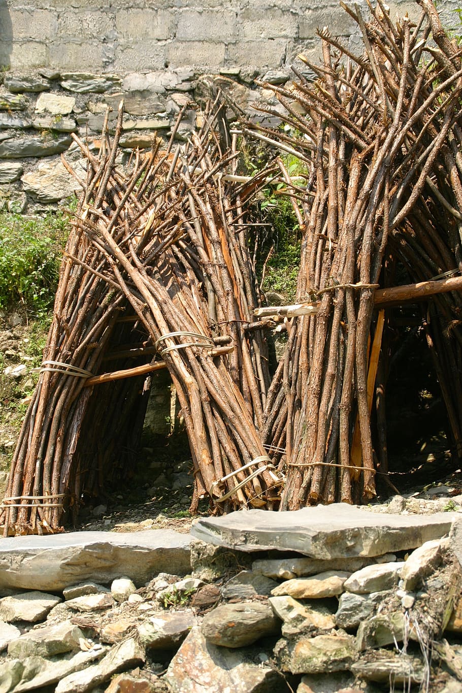 wood, stack, fire, firewood, holzstapel, stacked up, pile of wood HD wallpaper