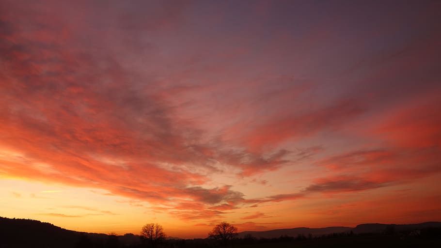 light, dawn, landscape, nature, clouds, dramatic, dusk, evening HD wallpaper