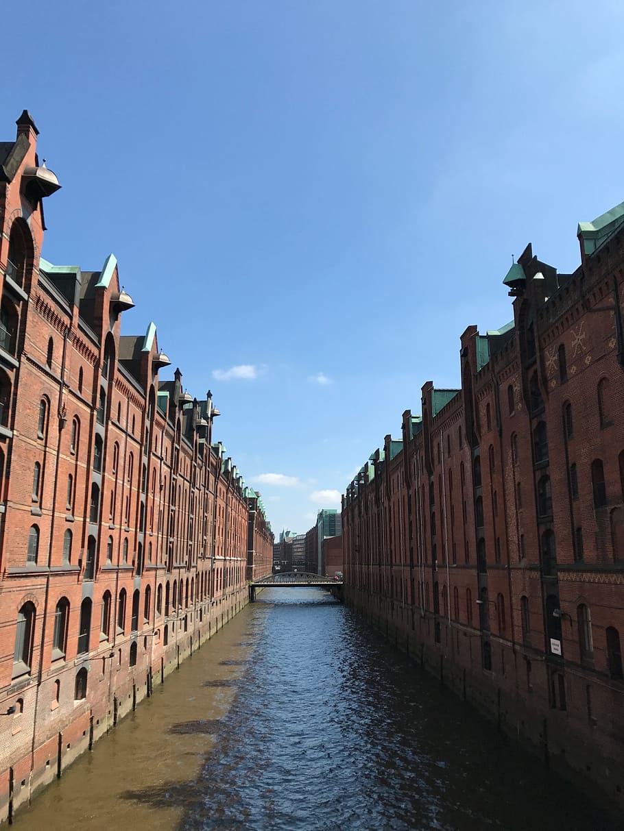 hamburg, speicherstadt, elbe, brick, old speicherstadt, architecture, HD wallpaper