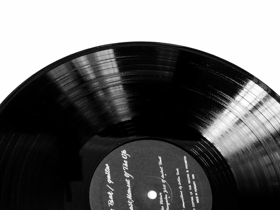 black vinyl record, music, old, antique, plastic, bakelite, retro, HD wallpaper
