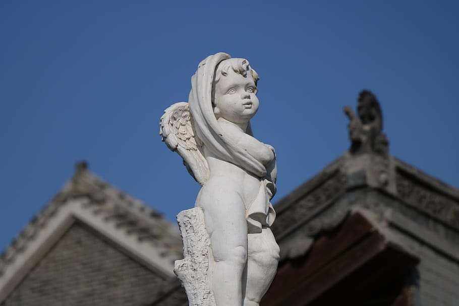 gaze, statue, angel, sculpture, art and craft, architecture HD wallpaper