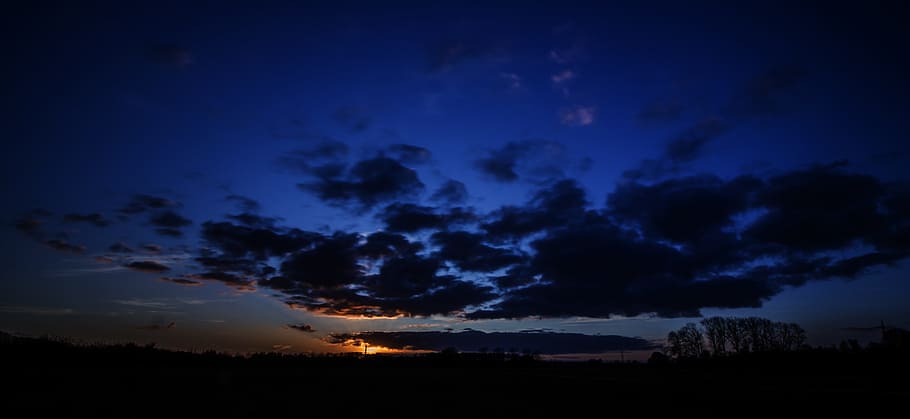 sun, setting, sky, nature, mood, dusk, sunset, landscape, germany HD wallpaper
