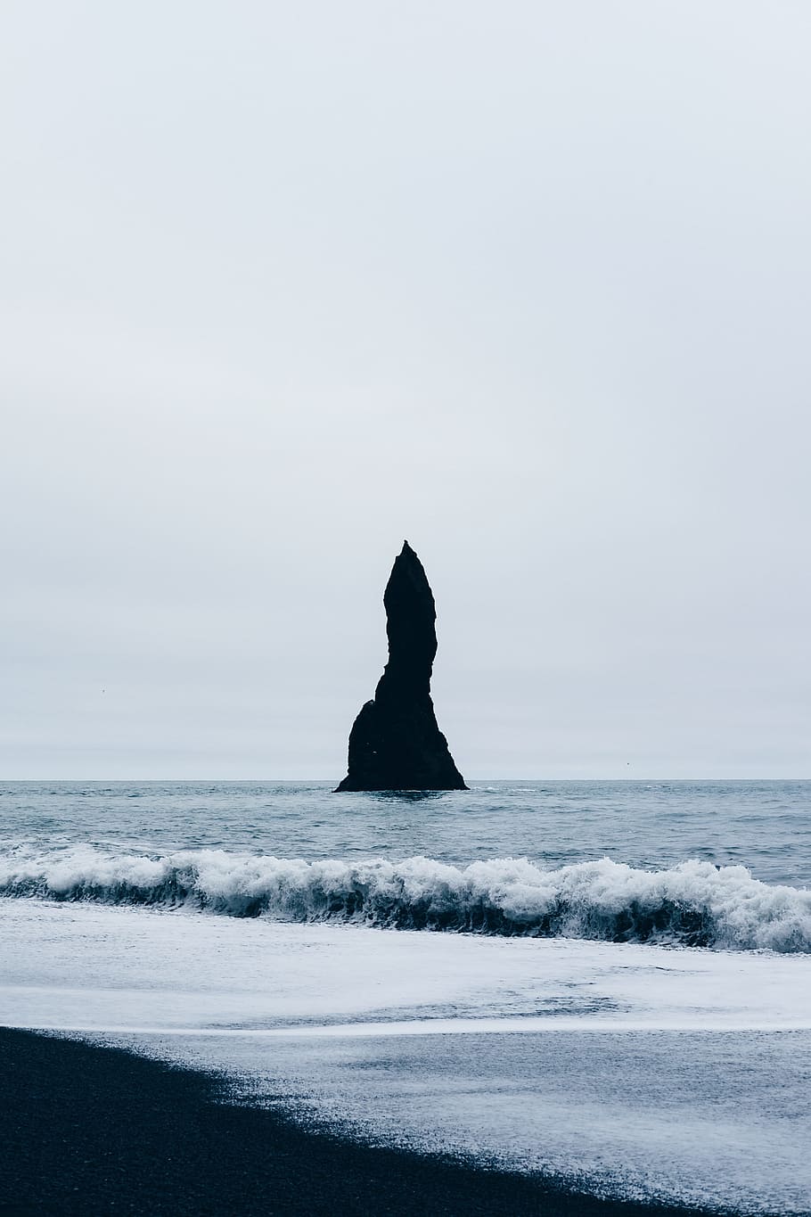 One of Three, rock monolith on body of water, sea, nature, rock - Object HD wallpaper