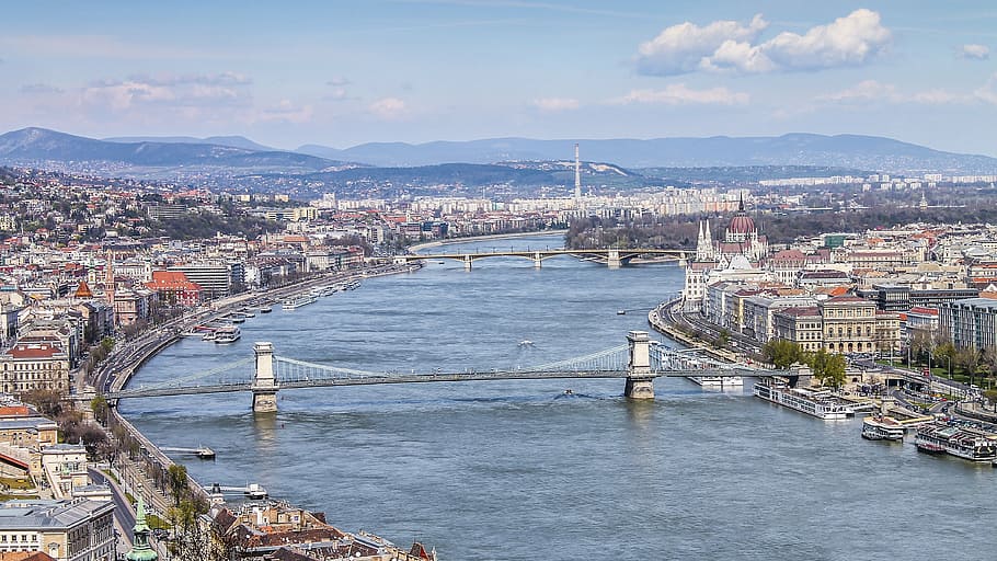 budapest, danube, citadel, bridges, chain bridge, river, above the danube HD wallpaper