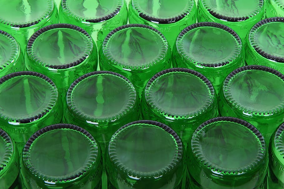 green glass bottle lot, Alcohol, Beer, Bottle, Clean, Detail HD wallpaper