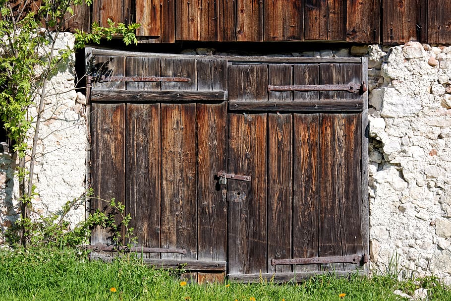 entrance door, wood, input, old, goal, wooden door, hinged door, HD wallpaper