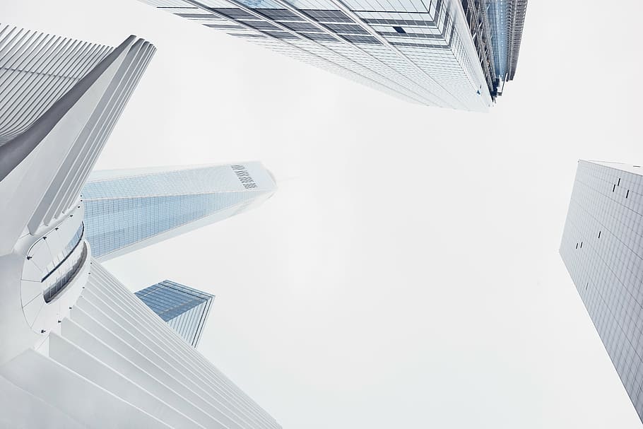 low angle photography of high rise buildings at daytime, architecture HD wallpaper