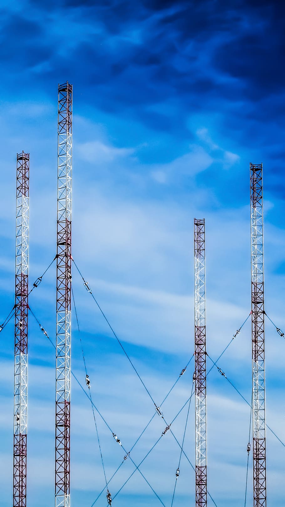 antennas, communication, telecommunication, broadcasting, technology HD wallpaper