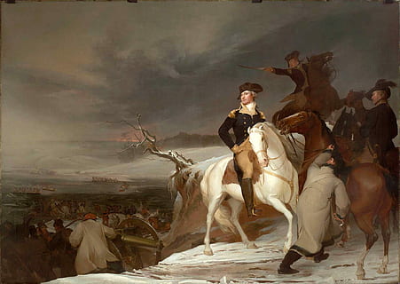 Passage of the Delaware to attack Trenton, New Jersey, artwork HD wallpaper