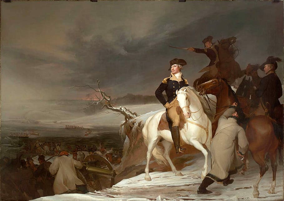 Passage of the Delaware to attack Trenton, New Jersey, artwork HD wallpaper