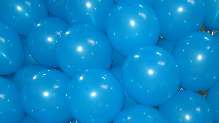 balloons, blue, fly, large group of objects, backgrounds, full frame HD wallpaper