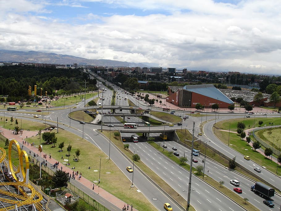Avenida 68 roads and highways in Bogota, Colombia, clouds, photos, HD wallpaper