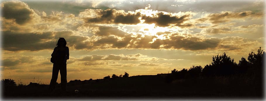 clouds, sky, sunset, cloud cover, landscape, scenery, mood HD wallpaper