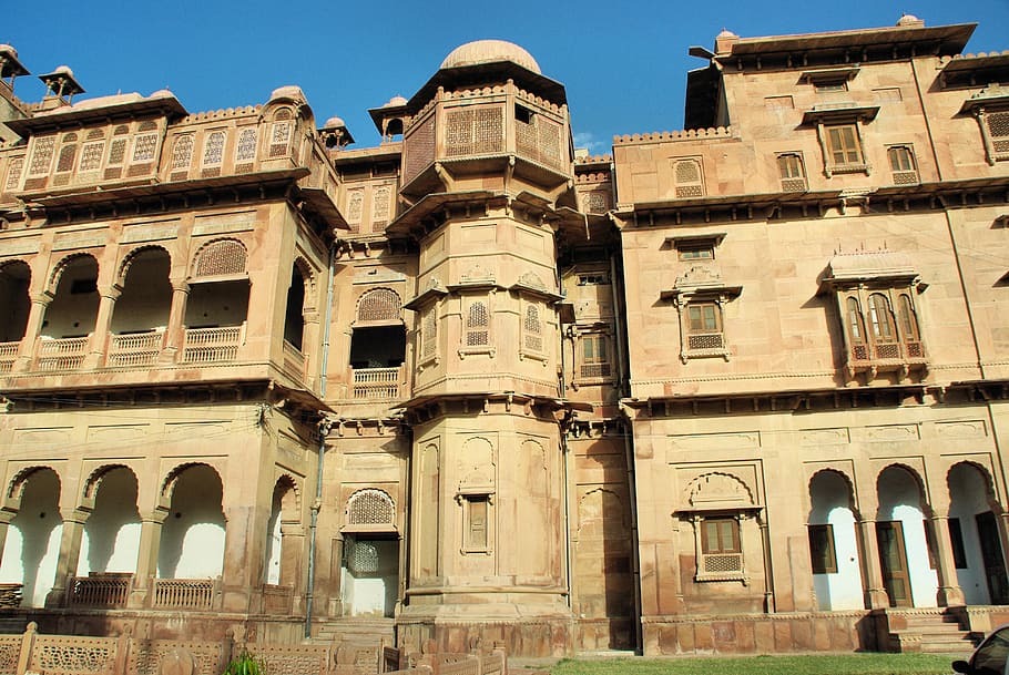 india, rajastan, jaisalmer, palace, maharajah, facade, decoration, HD wallpaper