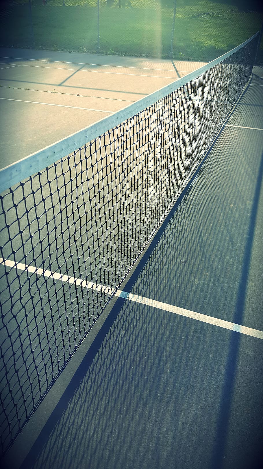 White Tennis Net on a Ground, court, sport, tennis court, net - sports equipment