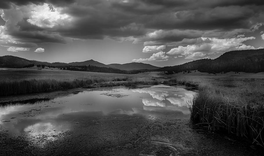 mountain, reflection, landscape, nature, water, outdoor, scenic HD wallpaper