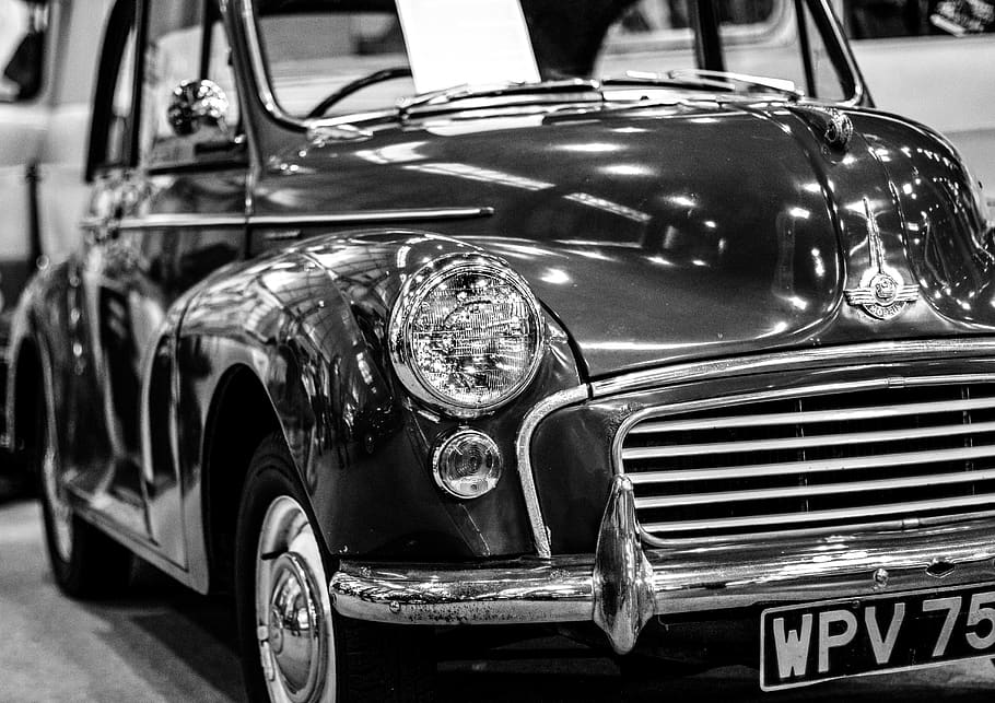 morris minor, classic car, vintage car, retro car, vehicle, HD wallpaper