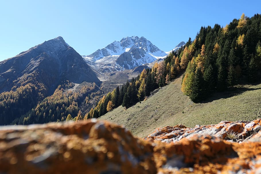 mountain, sky, blue, landscape, nature, alpine, outlook, switzerland HD wallpaper