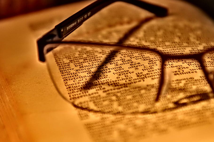 Print, Glasses, Book, writing, reading, vacations, no people HD wallpaper