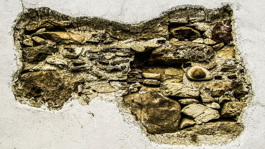 wall, damaged, weathered, house, old, cyprus, athienou, art and craft HD wallpaper