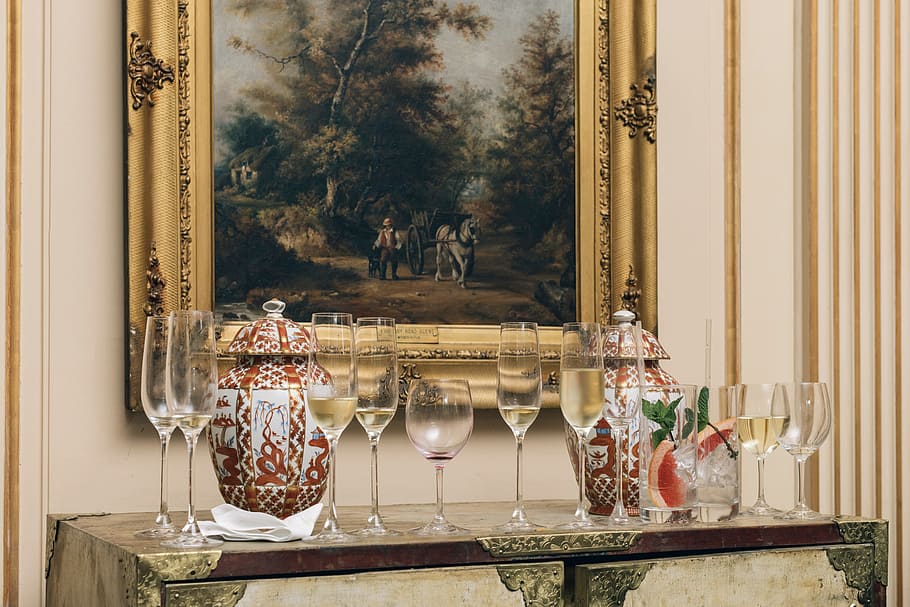 art, house, interior, design, jar, table, wine, glass, drink HD wallpaper