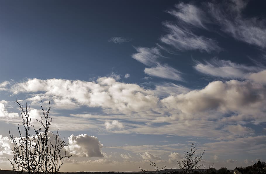 evening, winter, sky, clouds, cloud - sky, beauty in nature HD wallpaper