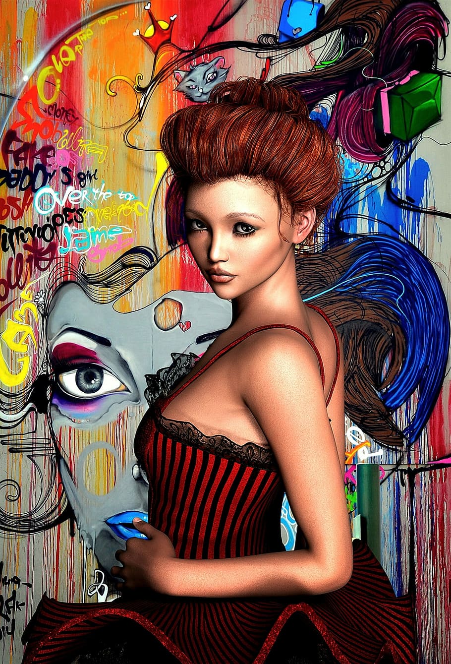 woman, style, beautiful, art, female, glamour, comic, fashion, HD wallpaper
