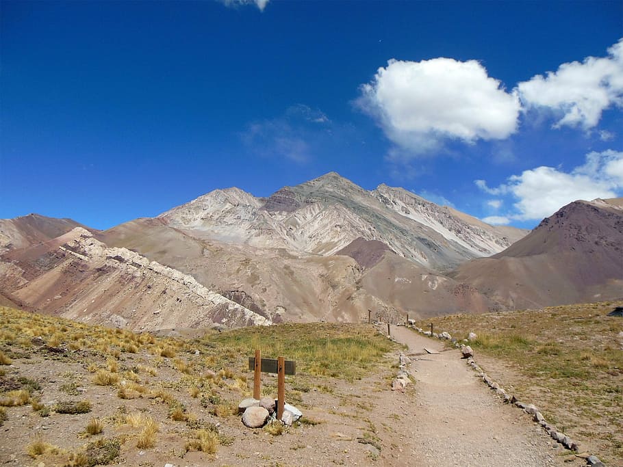 path, mountains, trail, mountain landscape, mountaineering HD wallpaper
