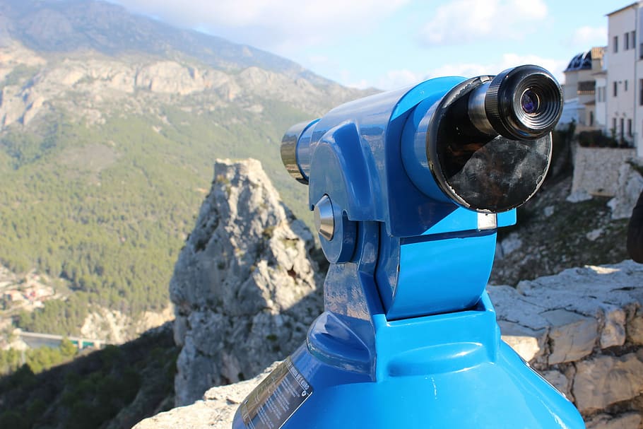 Mountain, Telescope, Viewpoint, Nature, landscape, holiday HD wallpaper