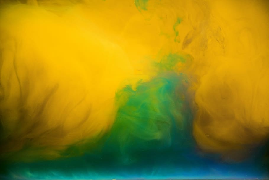 HD wallpaper: green and yellow paint splatter, abstract, art, blur, water- color | Wallpaper Flare