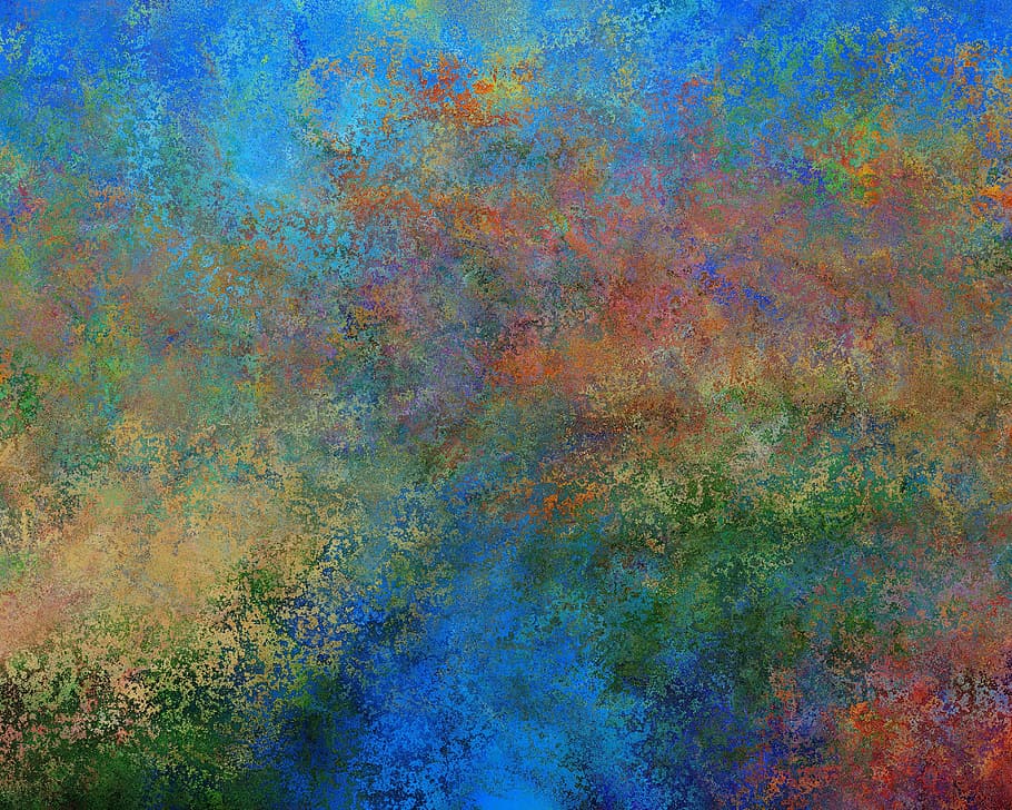 blue, red, and green abstract painting, texture, art, pattern HD wallpaper