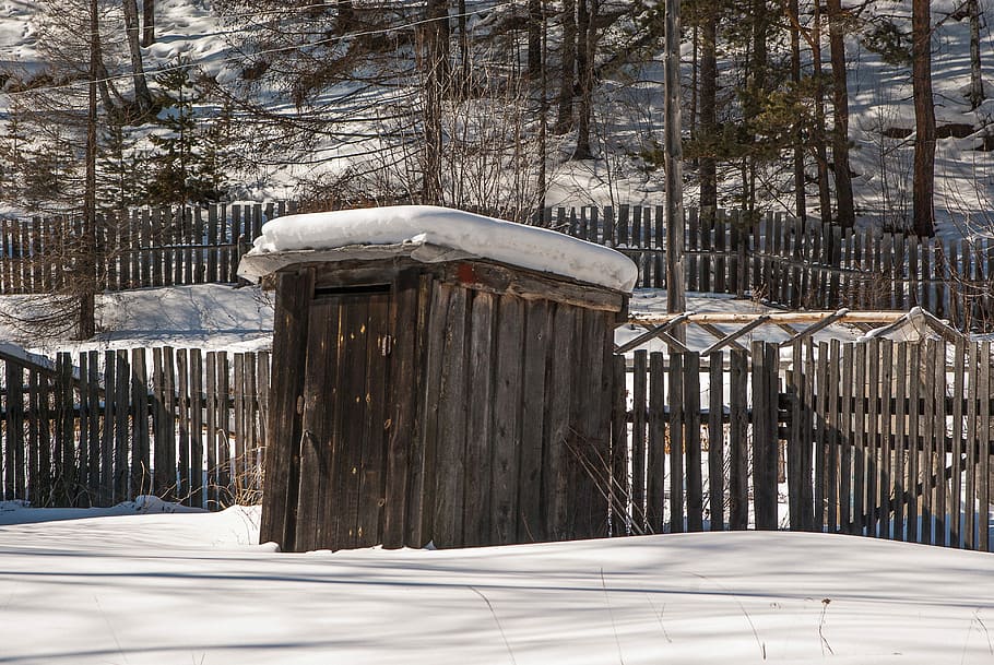irkutsk, cabin, closing, tree, snow, cold temperature, winter HD wallpaper