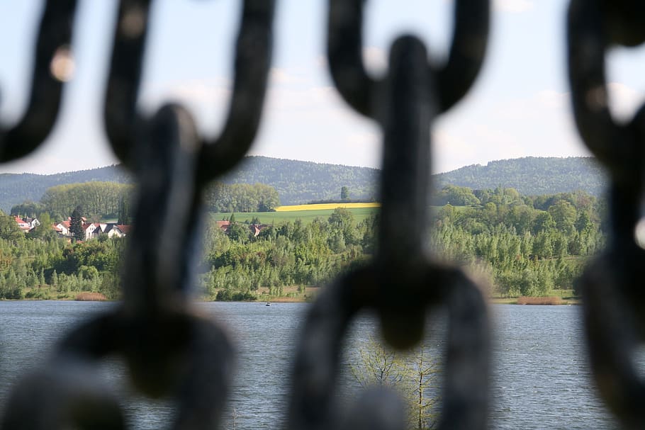 Chain, Landscape, Nature, Lake, Tree, natural, green, grass HD wallpaper
