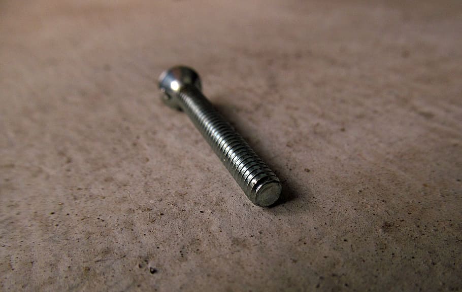 screw, hardware, metal, nut, stainless, silver, metallic, close-up HD wallpaper