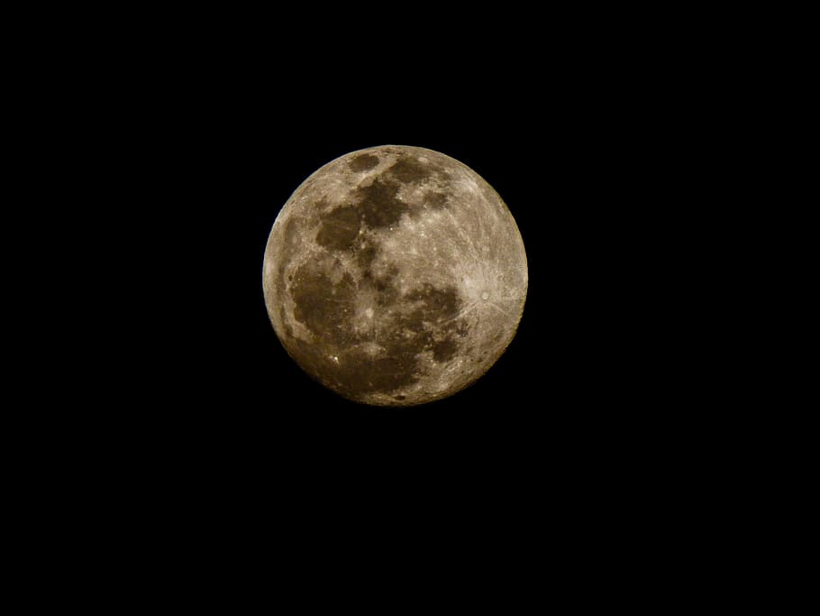 full moon, night, sky, crater, nature, night sky, satellite HD wallpaper