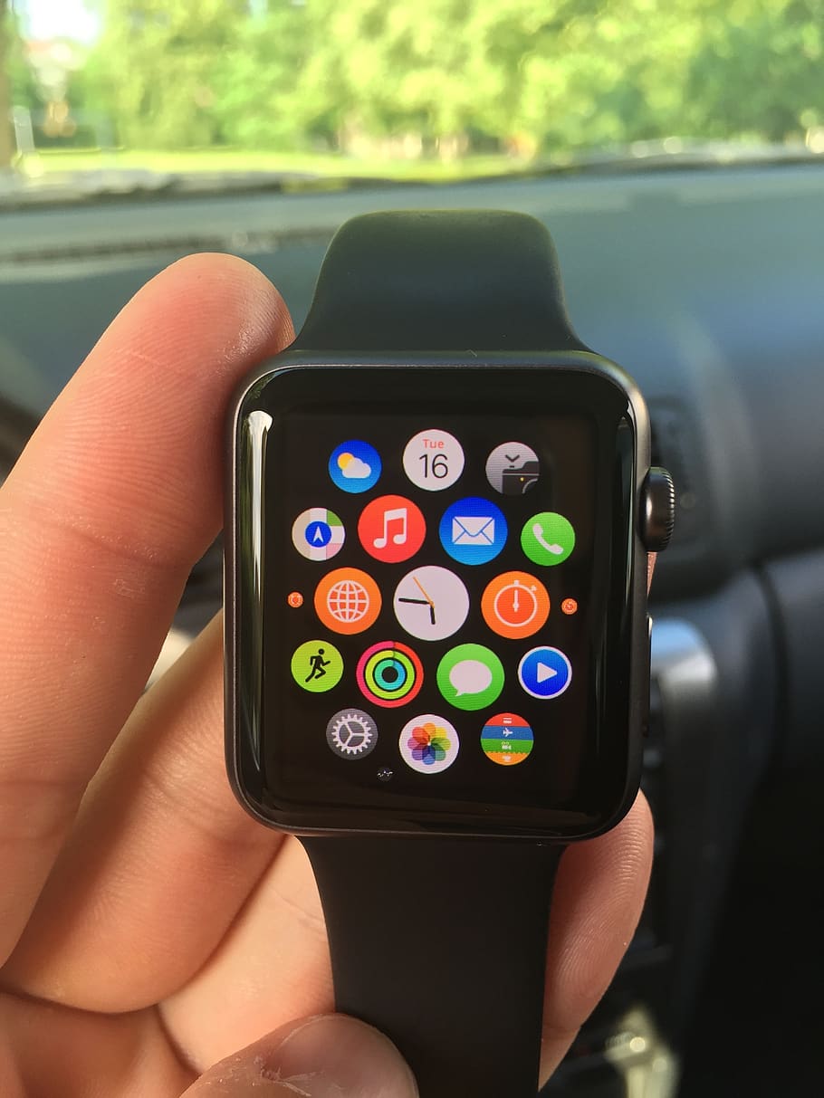 watch, apple, technology, equipment, human hand, human body part HD wallpaper