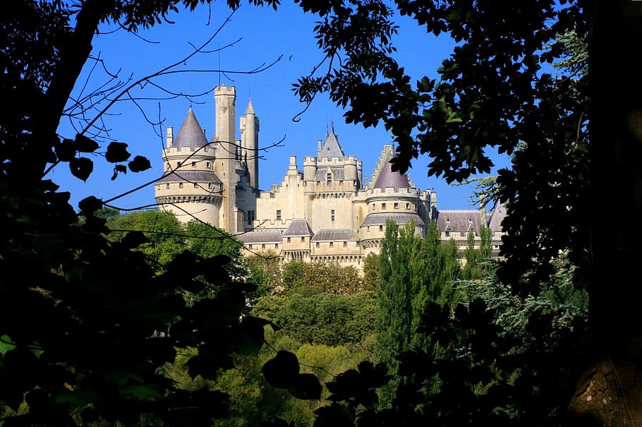 castle, pierrefonds, middle ages, castle wall, history, france
