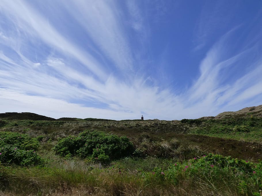 lighthouse, sylt, sky, clouds, coast, holiday, north sea, dunes HD wallpaper