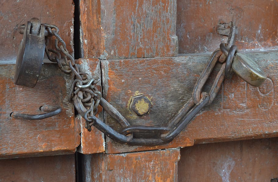 security, metal, castle, closed, secure, iron, rusted, antique HD wallpaper