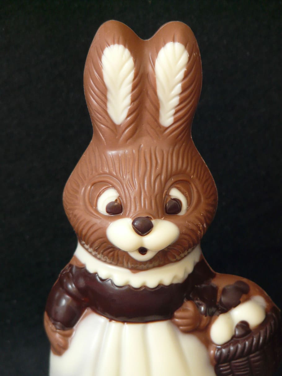 Easter Bunny, Chocolate, Brown, woman, hare, figure, animal representation HD wallpaper