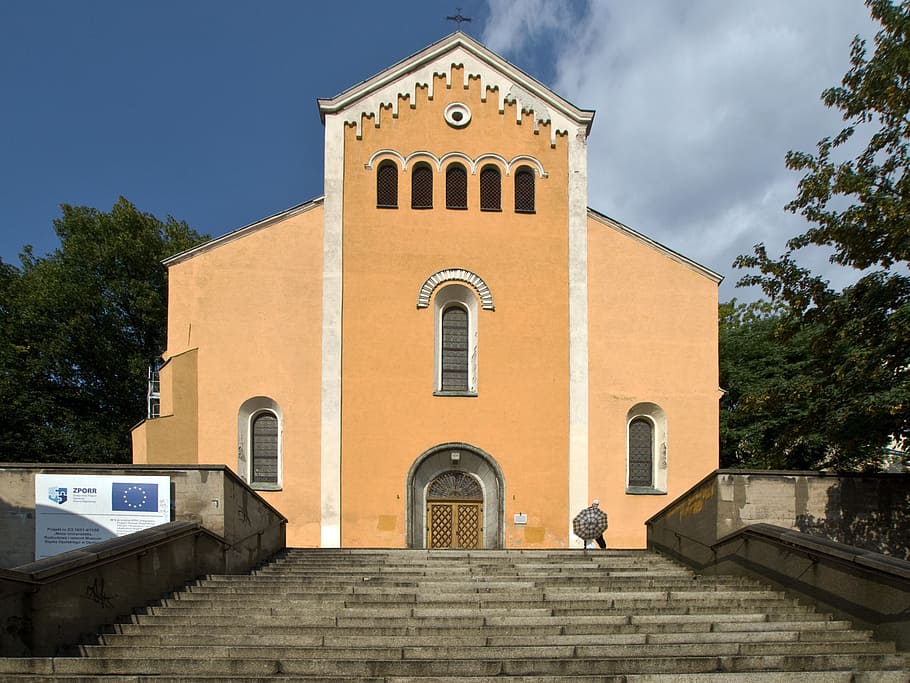 opole, silesia, poland, church, portal, architecture, built structure, HD wallpaper