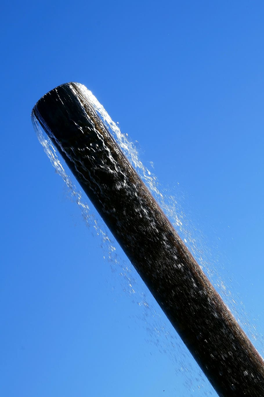 sculpture, modern, water, source, blue, sky, no people, clear sky HD wallpaper