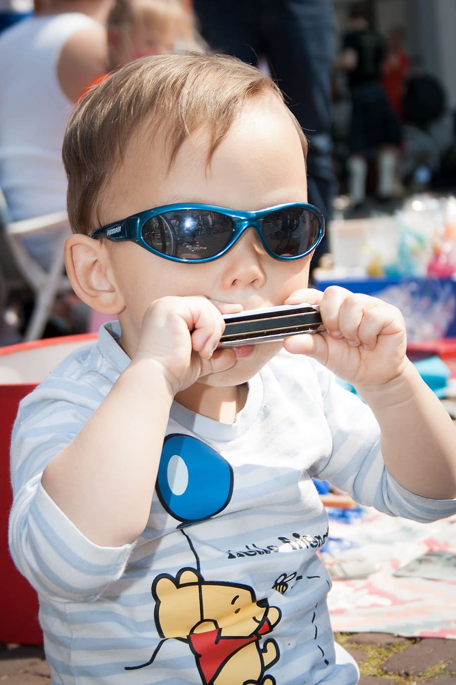 boy playing harmonica, nursery, toddler, child, uk, ukkie, play along, HD wallpaper