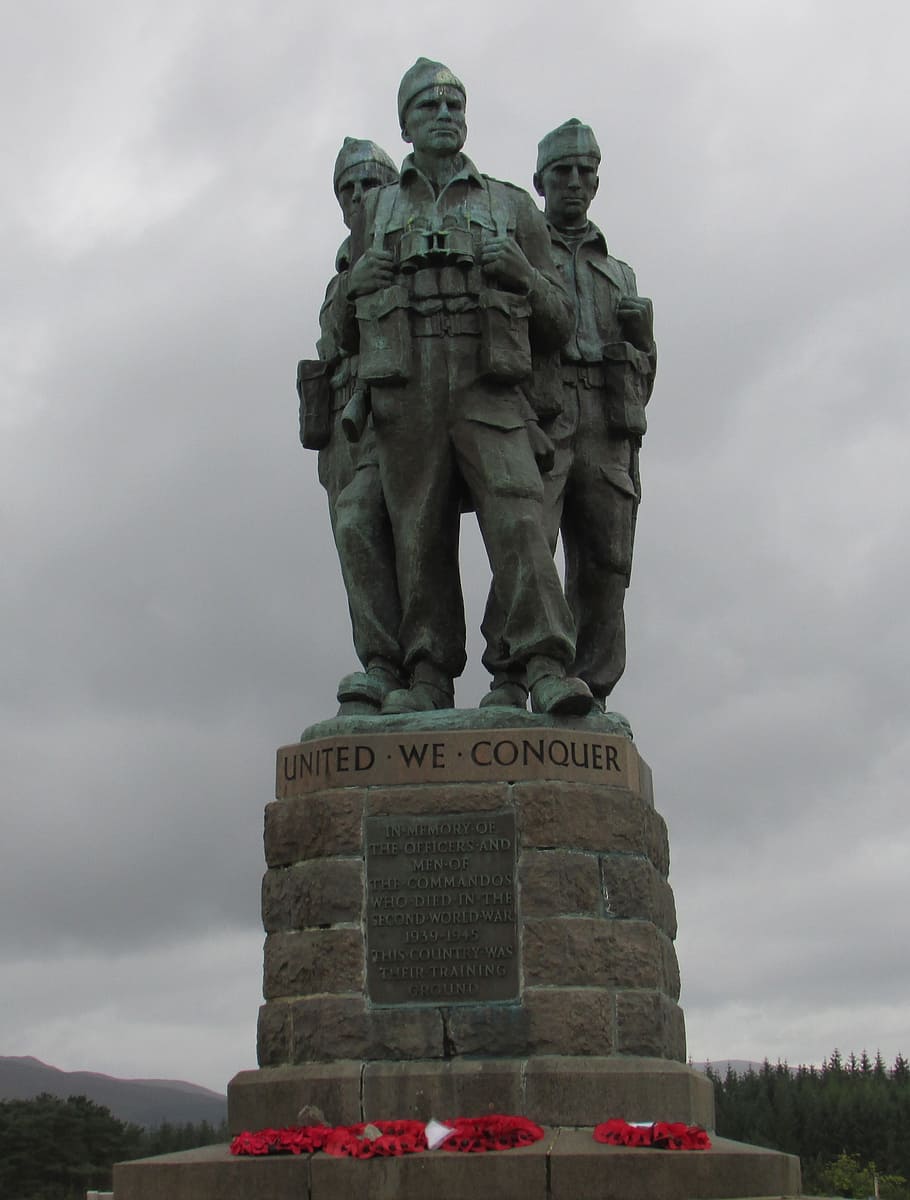 scotland, war memorial, commando, spean bridge, fort william