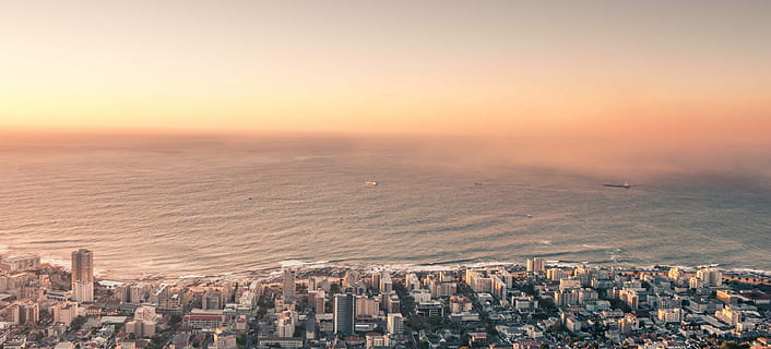 aerial view of high rise building near the body of water, cityscape HD wallpaper