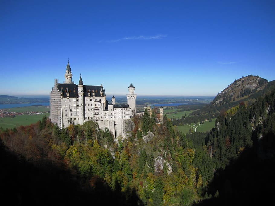 fussen, neuschwanstein elderly, castle, architecture, built structure HD wallpaper