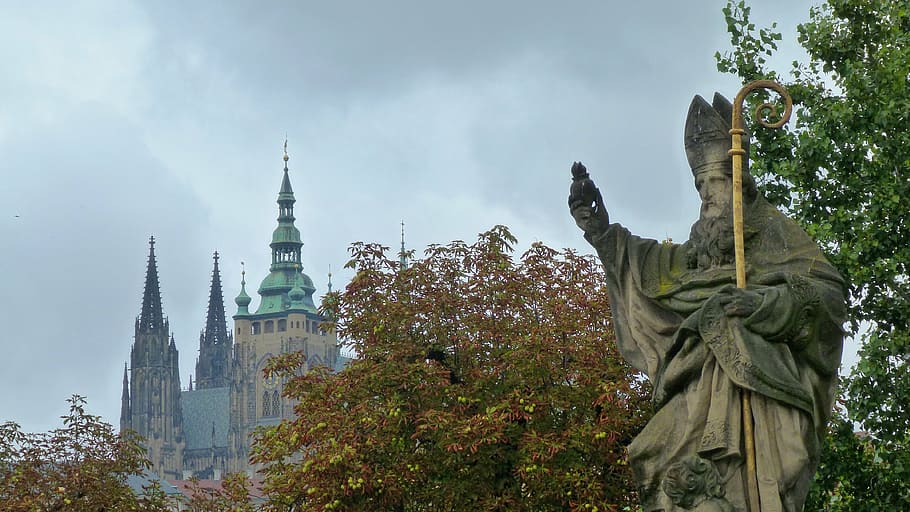 prague, charles bridge, historically, statue, prague castle HD wallpaper